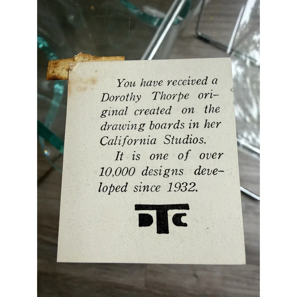 Vintage Dorothy Thorpe Atomic Splash Sterling Silver On Crystal Square Tray 11